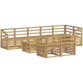 vidaXL Outdoor-Sofagarnitur 9 pcs Weiß 59 x 59 x 37 cm