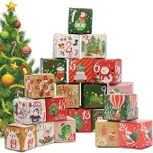 Sonstiges 24 Adventskalender Tüten Geschenkboxen Weihnachten DIY 7cm Woodland Design