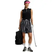 J.Lindeberg J. LINDEBERG Shorts 30Y Carmen Striped Long, schwarz/weiss
