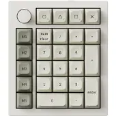 Keychron Q0 Max QMK Kabellose Mechanische Numpad / Ziffernblock, QWERTY US, Knob, Shell White, Gateron Jupiter Red Q0M-P1