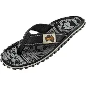 Gumbies Herren Schuhe der Serie Islander, Zehensandalen in der Farbe Schwarz