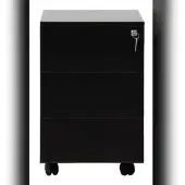 Proregal Rollcontainer Panther | 3 Schubladen| HxBxT 61x40x60 cm | Schwarz