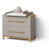 Livinity WICKELKOMMODE Mailo Cashmere/Artisan mit 2 Schubladen