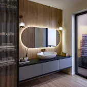 Artforma Badspiegel mit Beleuchtung 110x50, Spiegel LED mit Touch Schalter