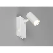 Meine Wunschleuchte LED Wandstrahler Weiß mit Schalter, Spot schwenkbar, Schlafzimmer & Wohnzimmer