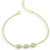 DKeniz Armband 925/- Sterling Silber vergoldet Pure Elegance