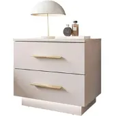 Lookway NACHTTISCH LINA KASCHMIR II mit goldenen Chromgriffen