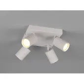 Meine Wunschleuchte Moderner LED Deckenstrahler 4-flammig Grau für Schlafzimmer, Wohnzimmer & Flur
