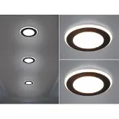 Meine Wunschleuchte LED Decken Einbauleuchten Set Schwarz Einbaustrahler Ø 14,8cm Flurbeleuchtung