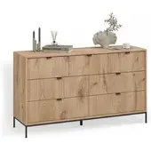 Livinity SIDEBOARD Aterno Viking Oak 42 x 81 cm mit 7 Schubladen