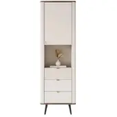Lookway REGAL schmal AUTUMN 1D3S mit Schubladen, Kaschmir / Nussbaum