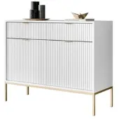 Lookway SIDEBOARD CORTADO GOLD KSZ104 MIT SCHUBLADEN WEISS