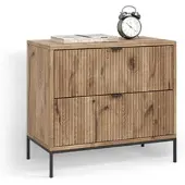 Livinity NACHTTISCH Aterno Viking Oak mit 2 Schubladen