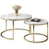 Lookway Runder Tisch CIRI 2in1 Goldchrom