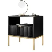 Lookway NACHTTISCH CORTADO GOLD S54 SCHWARZ