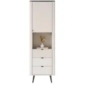 Lookway REGAL schmal AUTUMN 1D3S mit Schubladen, Kaschmir / Grauer Stein