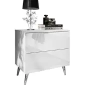 Lookway NACHTTISCH AURA PUSH OPEN mit Chrombeinen