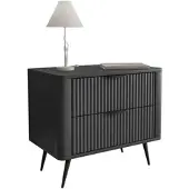 Lookway NACHTTISCH SCARLETT 2S MIT SCHUBLADEN SCHWARZ