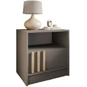 Lookway NACHTTISCH NELA mit Lamellen Grau/Artisan