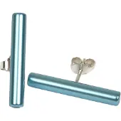 Demarie Ohrringe eloxiertes Aluminium hellblau