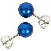 Demarie Ohrringe eloxiertes Aluminium blau