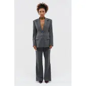 BENU Damen Grauer Taillierter Blazer