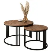 Lookway Runder Couchtisch 2in1 LORI LOFT