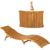 Jurhan Gartenliege FLORIDA, klappbar, 57x190x51 cm, naturbraun