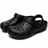DTC GmbH EVA Clogs Uni Schwarz Größe 38-39 Leichte Gartenclogs Antirutsch
