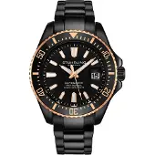 Stührling Schwarz Depthmaster Quarz 42mm