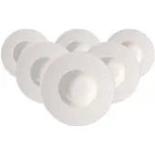 Villeroy & Boch Pastateller "Speiseteller Manufacture Ice ø 28 cm 6er Set weiß" Spülmaschinenfest, Mikrowellensicher