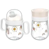 Mepal Kinderbecher "Trinklernbecher Antitropf & 360 Grad Mio 200 & 300 ml 2er Set" Spülmaschinenfest