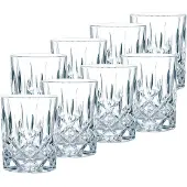 Nachtmann Whiskyglas "Whiskygläser Noblesse 295 ml 8er Set transparent" Erhöhte Bruchfestigkeit, Kristallglas, spülmaschinenfest