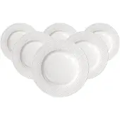 Villeroy & Boch Speiseteller "Speiseteller Manufacture Ice ø 27,1 cm 6er Set weiß" Spülmaschinenfest, Mikrowellensicher