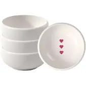 Like. by Villeroy & Boch Dipschale "Dipschalen With Love ø 8 cm 6er Set weiß" 6 Spülmaschinengeeignet, Mikrowellengeeignet