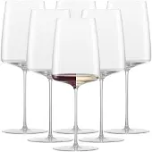 Zwiesel Glas Rotweinglas "Weingläser kraftvoll & würzig Simplify 689 ml 6er Set transparent" handgefertigt, Handwäsche empfohlen, hochwertiges Kristallglas