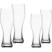 Leonardo Bierglas "Weizenbiergläser Taverna 4er Set transparent" Ideal für den Alltag, spülmaschinengeeignet