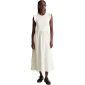 Marc o'polo Marc OPolo DENIM Jerseykleid Seitennahttaschen flared mit Baumwoll-Popelinerock