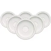 Villeroy & Boch Untertasse "Espressountertassen Gray Pearl ø 13 cm 6er Set weiß" Spülmaschinengeeignet, Mikrowellengeeignet