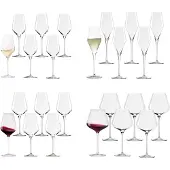 Stölzle Gläser-Set "Wein- und Sektgläser Quatrophil 24er Set transparent" spülmaschinenfest, wunderbar alltagstauglich, sehr bruchsicher