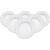 Villeroy & Boch Brotteller "Brotteller Gray Pearl ø 18 cm 6er Set weiß" Spülmaschinengeeignet, Mikrowellengeeignet