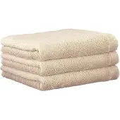 Cawoe Gästetuch, 3er Pack - Lifestyle, Walkfrottier, Baumwolle, einfarbig Beige / 30x50cm