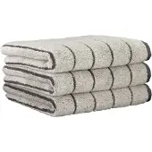 Cawoe Handtuch, 3er Pack - C Balance, 50x100 cm, Walkfrottier, Baumwolle, Streifen Platin / 50x100cm