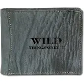 Wild Things Only Reißverschluss Druckknopf Portemonnaie blau Leder OPJ103B