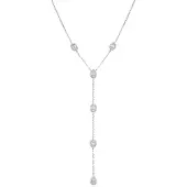 Gena Paris Gena.paris 'Gabriella' Damen 925 Sterlingsilber Halskette - Silber GC1580-W