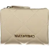 Valentino Nachhaltige Damen Geldbörse Beige - 3 Fächer & Münzfach, Recycelt