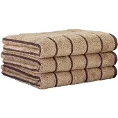Cawoe Handtuch, 3er Pack - C Balance, 50x100 cm, Walkfrottier, Baumwolle, Streifen Sand / 50x100cm