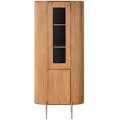 MASSIVMOEBEL24.DE Vitrine Mango 80x45x180 natur lackiert BARCELONA #544