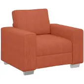 vidaXL Sessel Rot Orange 100x77x82 cm Cordstoff