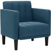 vidaXL Sessel mit Armlehnen Blau 53 cm Samt